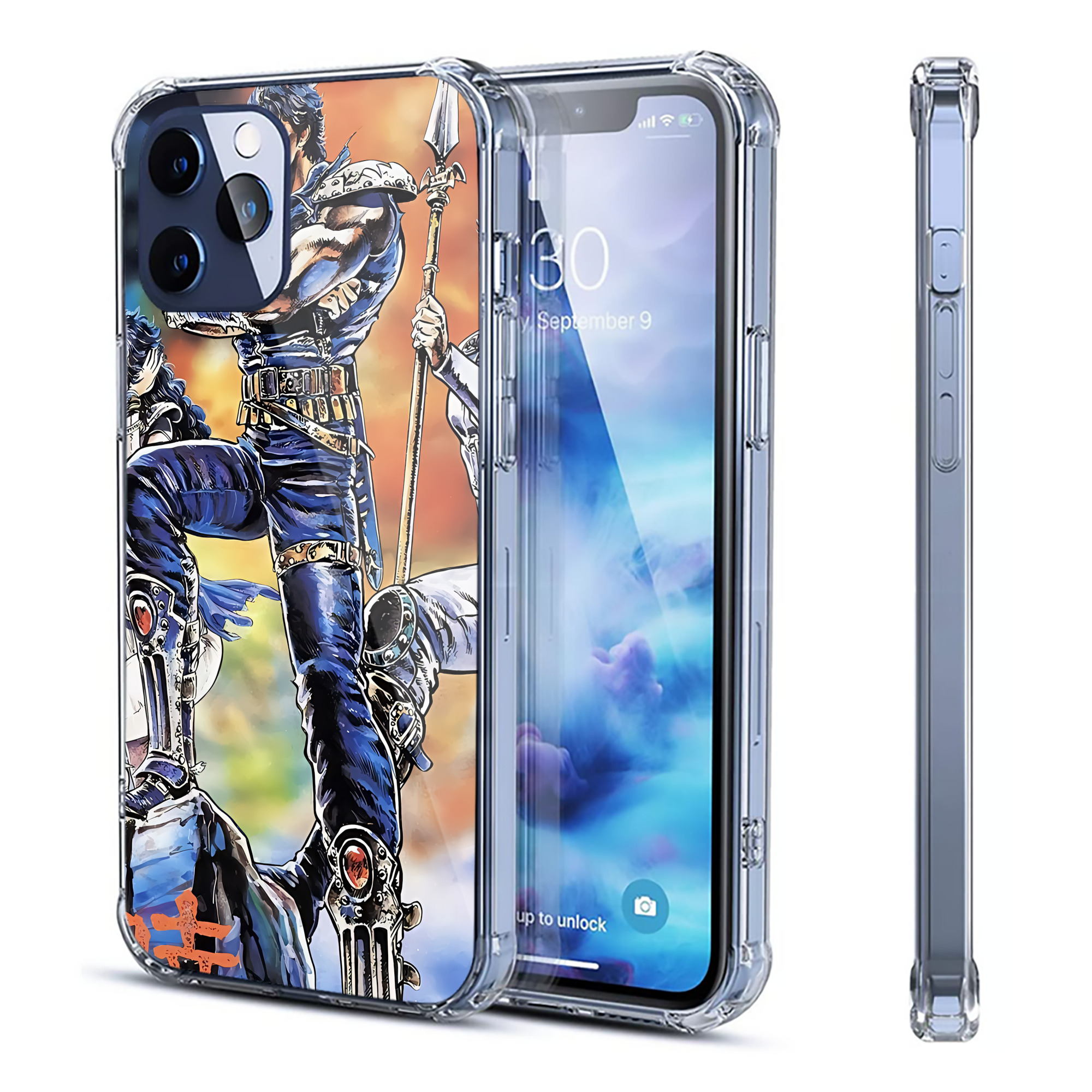 （画像用） 北斗の拳 Fist of the North Star 【iPhone 12シリーズ対応】透明スマホケース（クリアソフトケース）